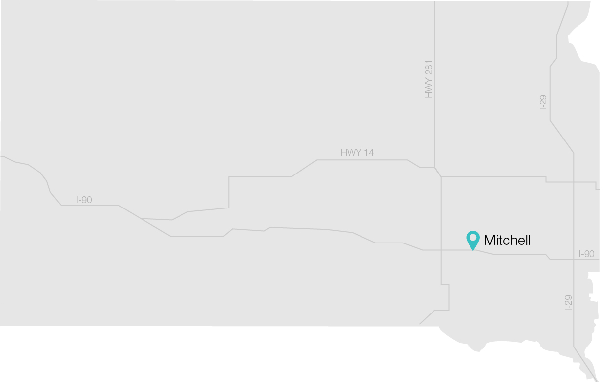South Dakota map
